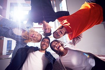 Image showing happy students celebrate