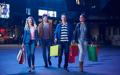 Image showing Group Of Friends Enjoying Shopping