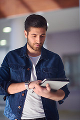 Image showing student using tablet computer