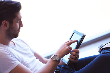 Image showing student working on tablet