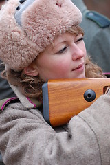 Image showing Soviet girl soldier. WWII