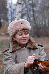 Image showing Girl soldier