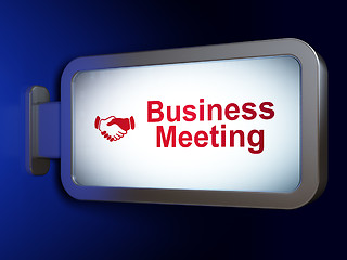 Image showing Business concept: Business Meeting and Handshake on billboard background