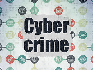 Image showing Security concept: Cyber Crime on Digital Paper background