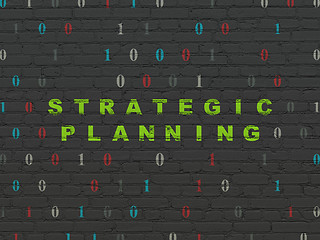 Image showing Business concept: Strategic Planning on wall background