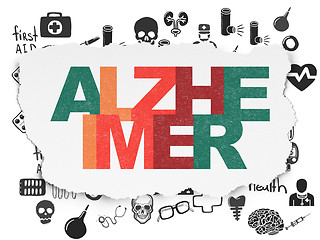 Image showing Healthcare concept: Alzheimer on Torn Paper background