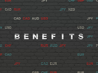 Image showing Business concept: Benefits on wall background