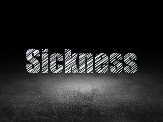 Image showing Health concept: Sickness in grunge dark room