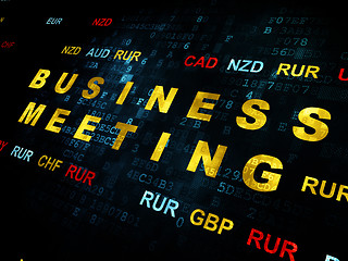 Image showing Business concept: Business Meeting on Digital background