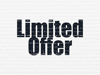 Image showing Business concept: Limited Offer on wall background