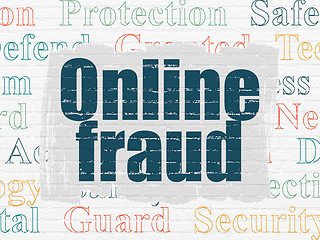 Image showing Protection concept: Online Fraud on wall background