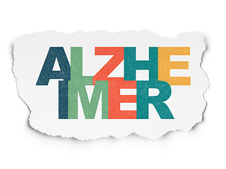 Image showing Medicine concept: Alzheimer on Torn Paper background