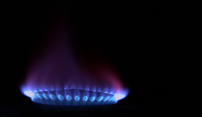 Image showing Gas stove burner