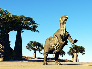 Image showing Huge prehistoric dinosaur