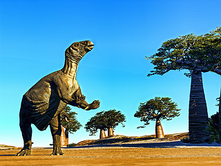 Image showing Huge prehistoric dinosaur