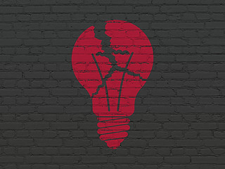 Image showing Business concept: Light Bulb on wall background