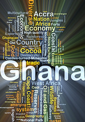 Image showing Ghana background concept glowing