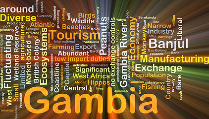 Image showing Gambia background concept glowing