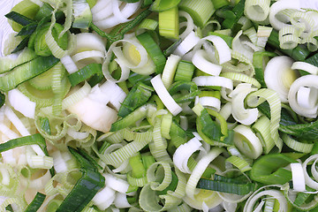 Image showing green leek background