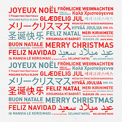 Image showing Merry christmas card from the world