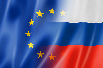 Image showing Europe and Russia flag