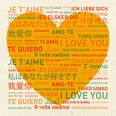 Image showing Love card from the world