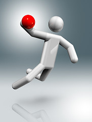 Image showing Handball 3D symbol, Olympic sports