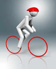 Image showing Cycling Road 3D symbol, Olympic sports