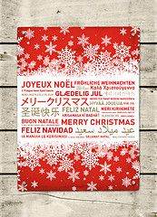 Image showing Merry christmas poster from the world