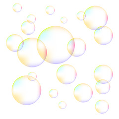 Image showing Transparent Colorful Foam Bubbles