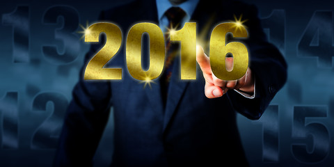 Image showing Manager Introducing A Golden New Year 2016