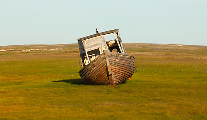 Image showing old whaleboat found last marina in tundra