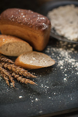 Image showing Bread composition with wheats