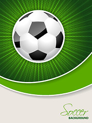 Image showing Abstract soccer brochure with bursting ball