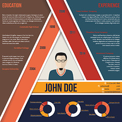 Image showing Modern triangle shape cv resume template