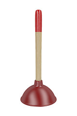 Image showing Red plunger