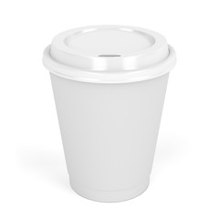 Image showing White paper coffee cup
