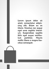 Image showing shopping bag symbol dark infographics