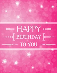 Image showing birthday card with shinning stars