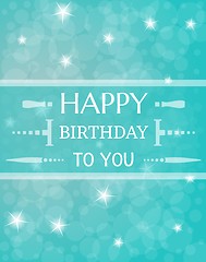 Image showing birthday card with shinning stars