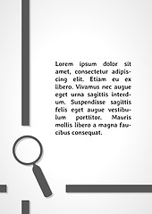 Image showing magnifying glass symbol dark infographics