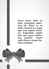 Image showing gray elegant bow dark infographics