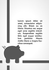 Image showing pig symbol dark infographics