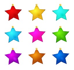 Image showing star nine christmas balls