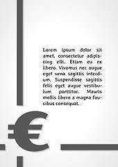 Image showing euro symbol dark infographics