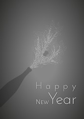 Image showing happy new year and bottle