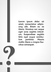 Image showing question mark symbol dark infographics