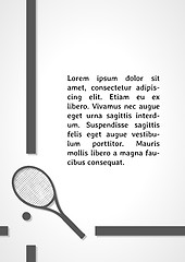 Image showing tennis racket symbol dark infographics