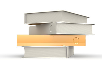 Image showing Stack of books isolated