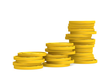 Image showing Stack of coin isolated